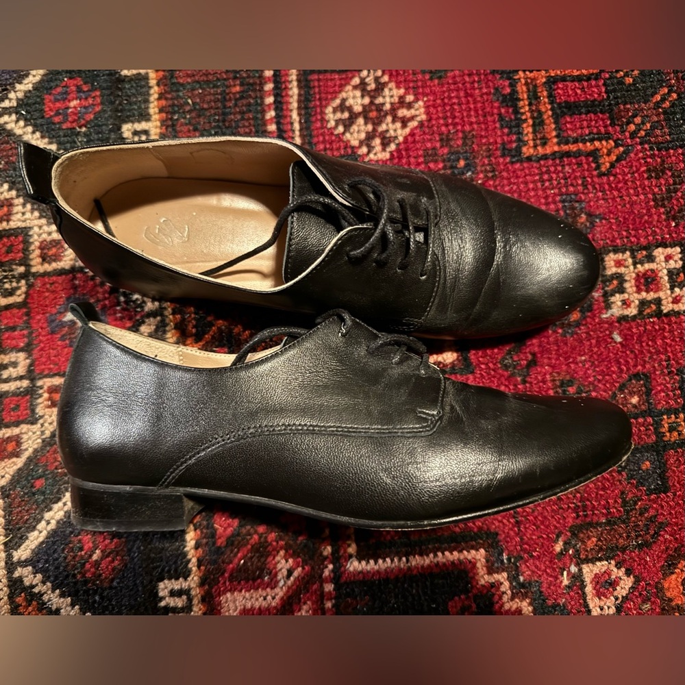 French leather shoes